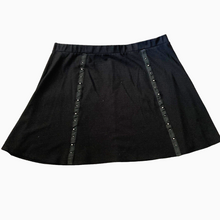 Load image into Gallery viewer, eloquii skirt womens 24 black aline plus size studded beaded