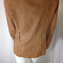 Load image into Gallery viewer, Ck Calvin Klein VTG Womens Light Brown Leather Jacket Size 4
