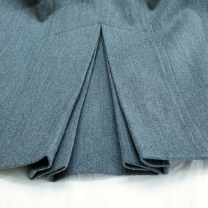 Express Skirt Pleated Charcoal Gray Lined Knee Length Size 12 NWT