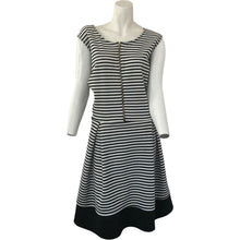 Load image into Gallery viewer, Ashley Stewart Dress Swing Black White Horizontal Stripes Plus Size 3X 18 20
