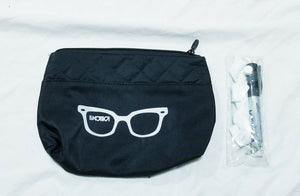 Luxottica Black Gray Sunglasses Storage Pouch Bag Makeup Storage Pouch Bag