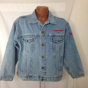 Harley Davidson Cafe Las Vegas Ride Free Mens Blue Denim Jacket Size Small