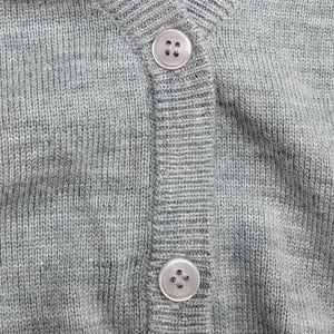 Vintage Harriton Sweater Womens Medium Heather Gray Long Sleeve Cardigan