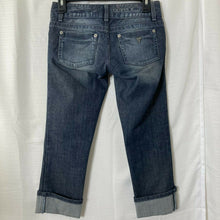 Load image into Gallery viewer, Guess Jeans Womens Dark Wash Blue Denim Cropped Capris Size 24