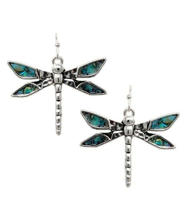 Dragonfly Abalone Fashion Hanging Earrings