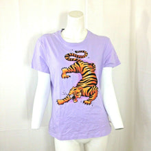 Load image into Gallery viewer, Pink Cookie Womens Lilac Purple Tiger Rhinestone Short Sleeved Tshirt Size XL