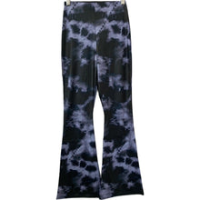 Load image into Gallery viewer, TopShop Flared Leggings Satin Purple Tie Dye Womens Size 4P