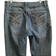 Load image into Gallery viewer, Daniel Jeans Womens Juniors Size 13 14 Beaded Embroidered Stretch