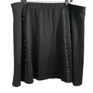 eloquii skirt womens 24 black aline plus size studded beaded