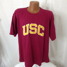 Load image into Gallery viewer, USC Men Embroidered Red and Gold T-shirt adult Size XL NCAA football