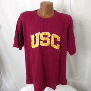 USC Men Embroidered Red and Gold T-shirt adult Size XL NCAA football