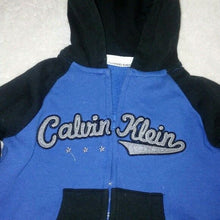 Load image into Gallery viewer, Calvin Klein Childs Black and Blue Hoodie 24 Month