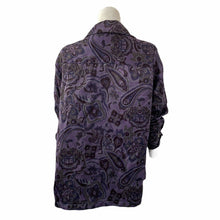 Load image into Gallery viewer, Salon Studio Shirts Purple Button Down Womens Size Large