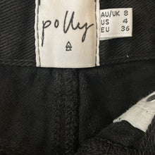 Load image into Gallery viewer, Polly Shorts Cutoff Denim Womens Black Size 4
