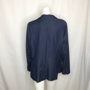 Lane Bryant Womens Plus Sized Black 2 Button Blazer Size 16