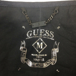 Guess Worlds Finest Dry Good Mens Black Crushed Velvet VTG 80's Vest Medium rare