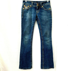 Miss Me Womens Gem Embellished Boot Cut Blue Jeans Size 26 JP50236