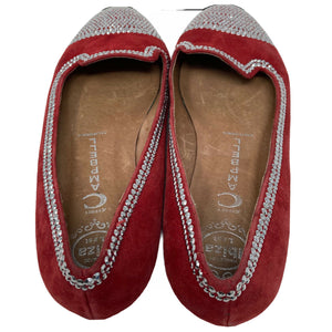 Jeffrey Campbell Shoes Marti Stud Flats Red Suede Womens Size 8