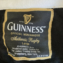 Load image into Gallery viewer, Guinness Beer Merch Embroidered authentic rugby polo shirt adult L stitched