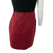 Load image into Gallery viewer, Theory Dress Red and Black Womens Size 0 Sleeveless Wool Blend