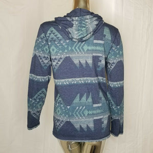 Urban Pipeline Womens Teal Blue Gray Pullover Lightweight Hoodie Small