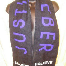 Load image into Gallery viewer, Justine Beiber Believe Black and Blue Neck Scarf