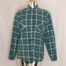 Load image into Gallery viewer, Vintage Ozark Trail Shirt Mens Green Plaid button Front Size Medium