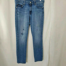 Load image into Gallery viewer, Gap 1969 Slim Straight Womens Medium Wash Distressed Blue Jeans 31 Short