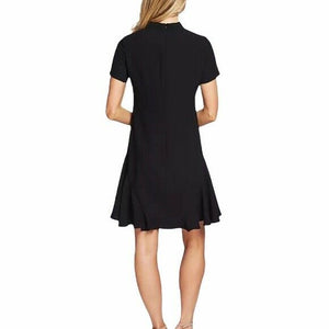 CeCe A-Line Bow Dress Shift Womens Black Size 8 Pussybow Classic