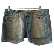 Load image into Gallery viewer, Rampage Shorts Distressed Denim Light Wash Women Size 31 Waist Stretch