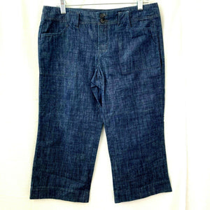 Daisy Fuentes Petites Womens Dark Wash Blue Capris 10P