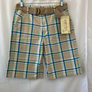 Carter's Watch The Wear Shorts Boys Plaid Boys Size 18 Light Brown Plaid