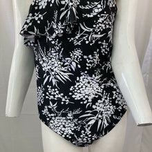 Load image into Gallery viewer, Swimsuit One Piece Ruffled Floral Womens Black White New King Fon Swimwear 14