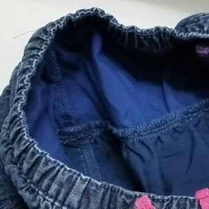 Genuine Baby Osh Kosh Toddler(9mos) Girls Navy Blue Pink Tiered Ruffle Skirt 9M