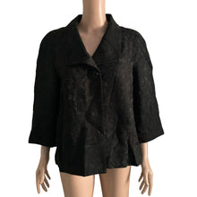 Load image into Gallery viewer, JM Collection Blazer Womens Size 12 Black Jacquard Floral One Button