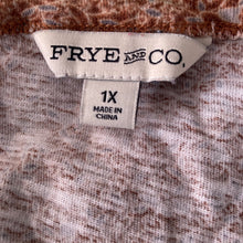Load image into Gallery viewer, Frye &amp; Co Shirt Womens 1X Brown Floral Pullover Stretch