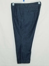 Load image into Gallery viewer, Ann Taylor Pants Womens Dark Wash Stretch Wide Leg Cuffed Cropped Pants 14P