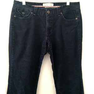 Old Navy Womens Midrise Dark Blue Black Corduroy Pants Size 12