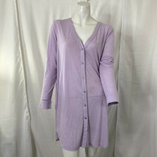 Load image into Gallery viewer, Josie Natori Womens Lilac Purple Womens Button Front Shirt Size Small