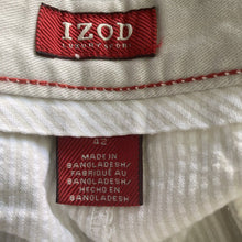 Load image into Gallery viewer, izod shorts luxury sport striped beige and white womens plus size 42