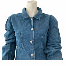 Load image into Gallery viewer, Charter Club Shirt Button Front Blue Denim Womens Size Medium