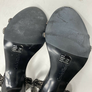 Calvin Klein Amber Metallic Python PR Womens Open Toe Heeled Sandals 7.5