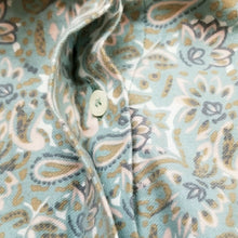 Load image into Gallery viewer, Vintage Maggie Lawrence Green Beige Peach Paisley Button Up Long Sleeve Shirt M