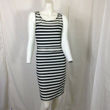 Load image into Gallery viewer, Womens Black and White Striped Dress Medium