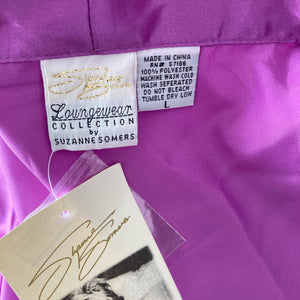 Vintage Suzanne Somers Loungewear Collection Pajama Sleep Shirt Satin Purple New