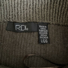 Load image into Gallery viewer, RDI Sweater Mock Neck Dark Olive Green Textured Women&#39;s Pullover Size Large