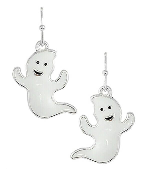 Icon Collection Halloween Ghost Earrings White