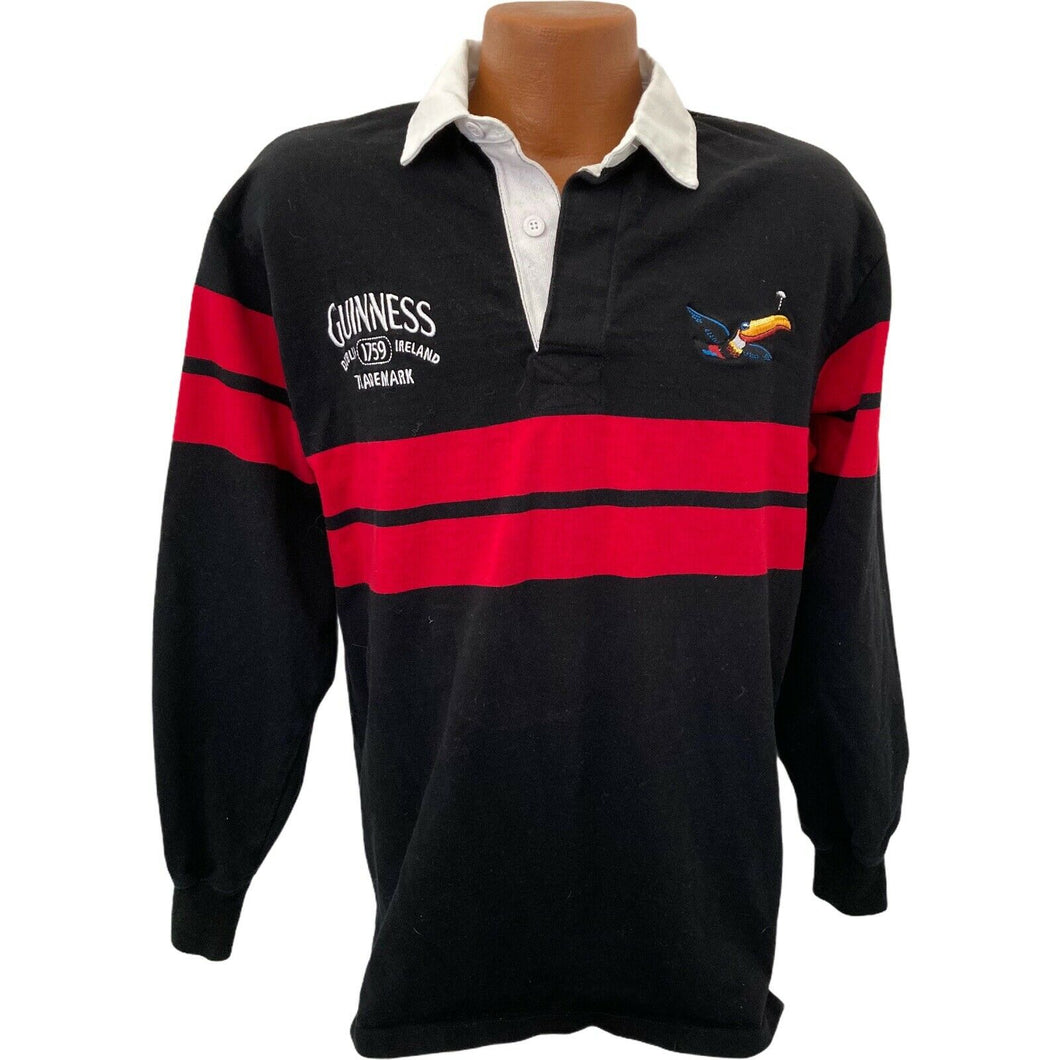 Guinness Beer Merch Embroidered authentic rugby polo shirt adult L stitched