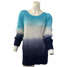 Load image into Gallery viewer, J Crew Sweater Ombré Blue Pullover Women’s Size Medium