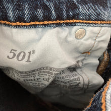 Load image into Gallery viewer, Levis 501 Shorts Cutoff Womens 28 Button Fly Blue